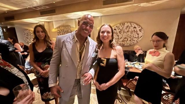 Dwayne Johnson and Emily Blunt. Photo by Janet Susan Nepales