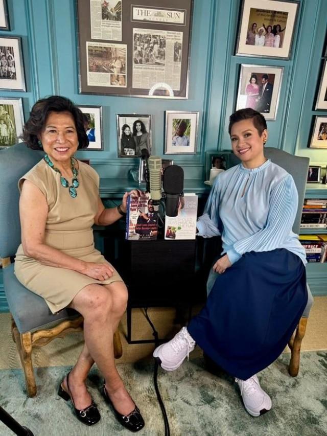 Broadway star Lea Salonga sits down with Lewis. Courtesy: The Loida Lewis Podcast via The FilAm