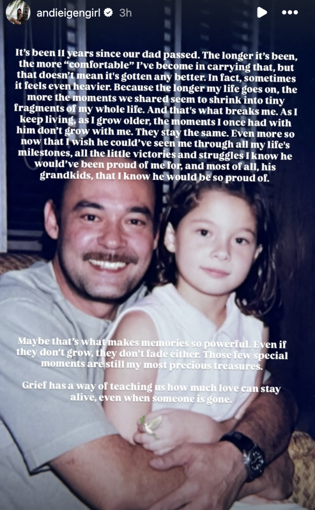 COURTESY: ANDI EIGENMANN/INSTAGRAM STORIES 