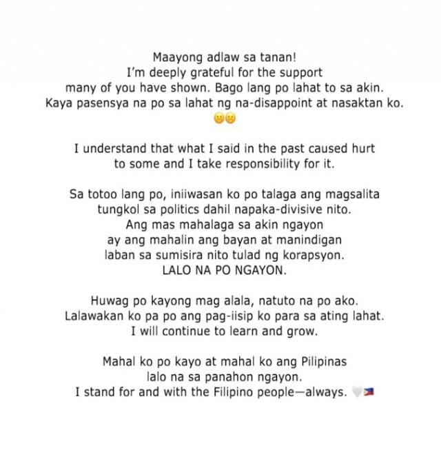 Photo: Shuvee Etrata/IG