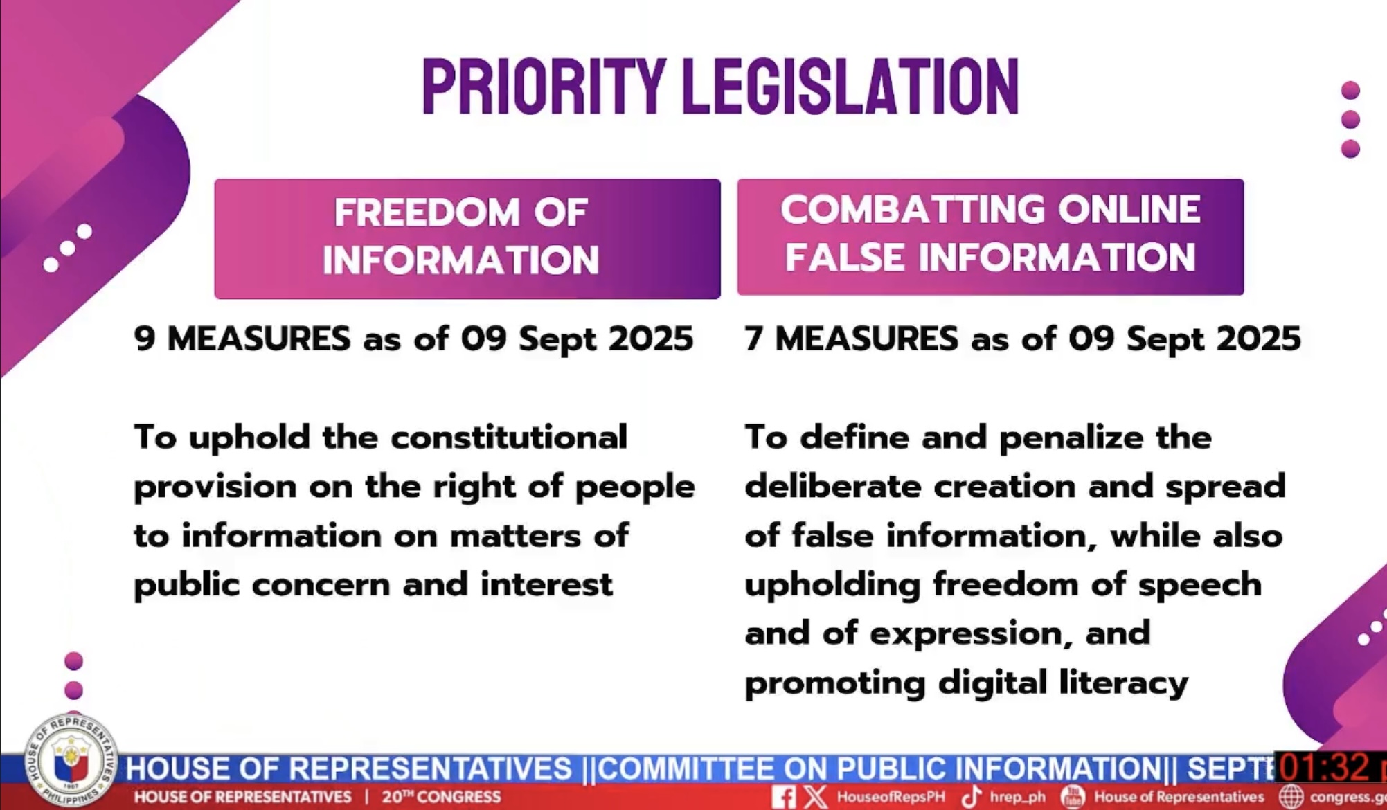 House public info panel to prioritize FOI, anti-fake news bills