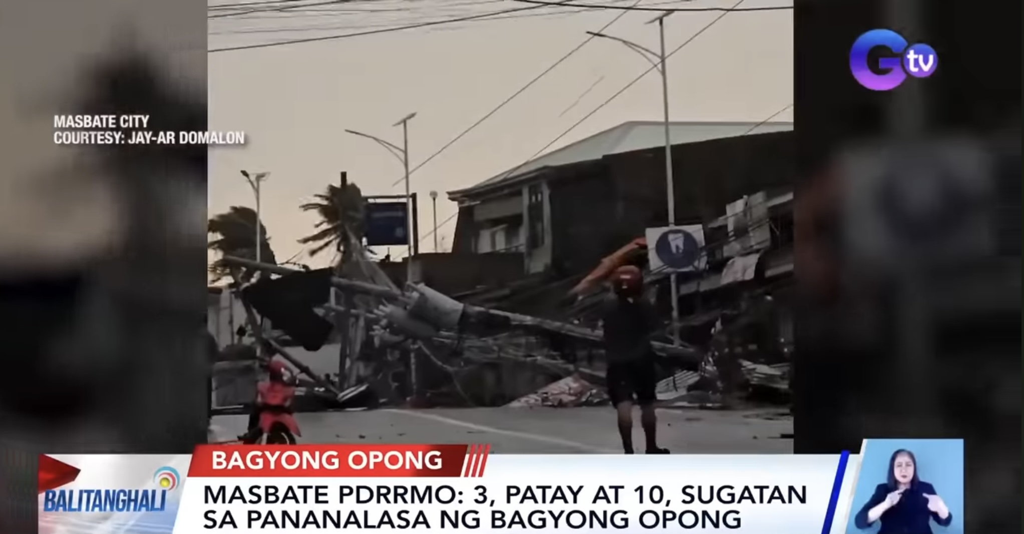 3 dead, 10 injured in Masbate due to Opong