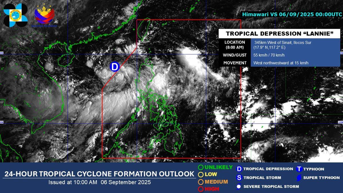 Tropical Depression Lannie exits PAR