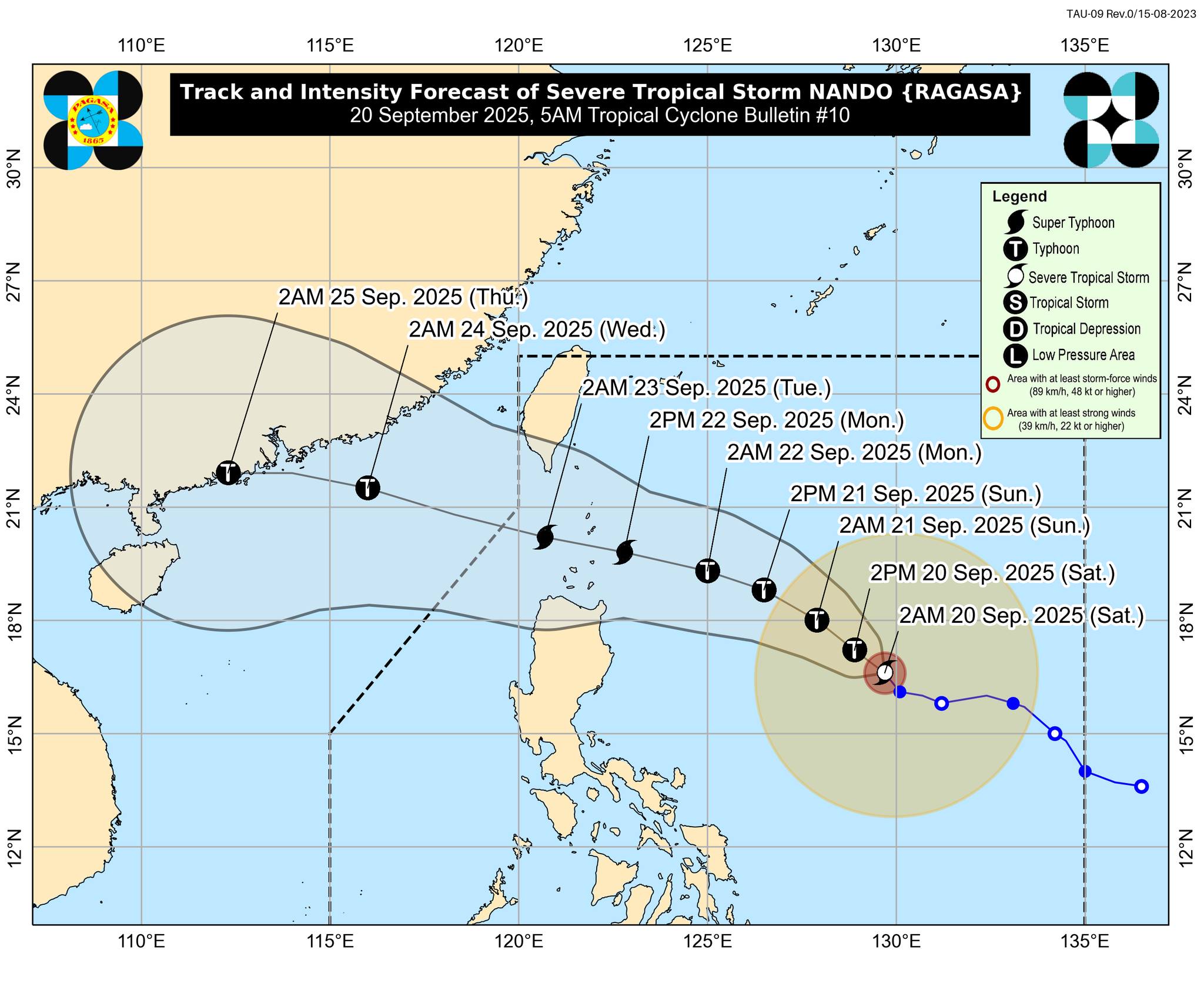 Nando picks up strength, moves northwestward