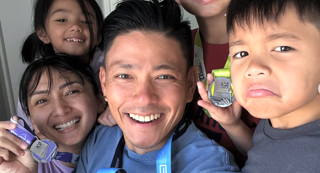 Primo Arellano joins parents Iya and Drew in Sydney Marathon