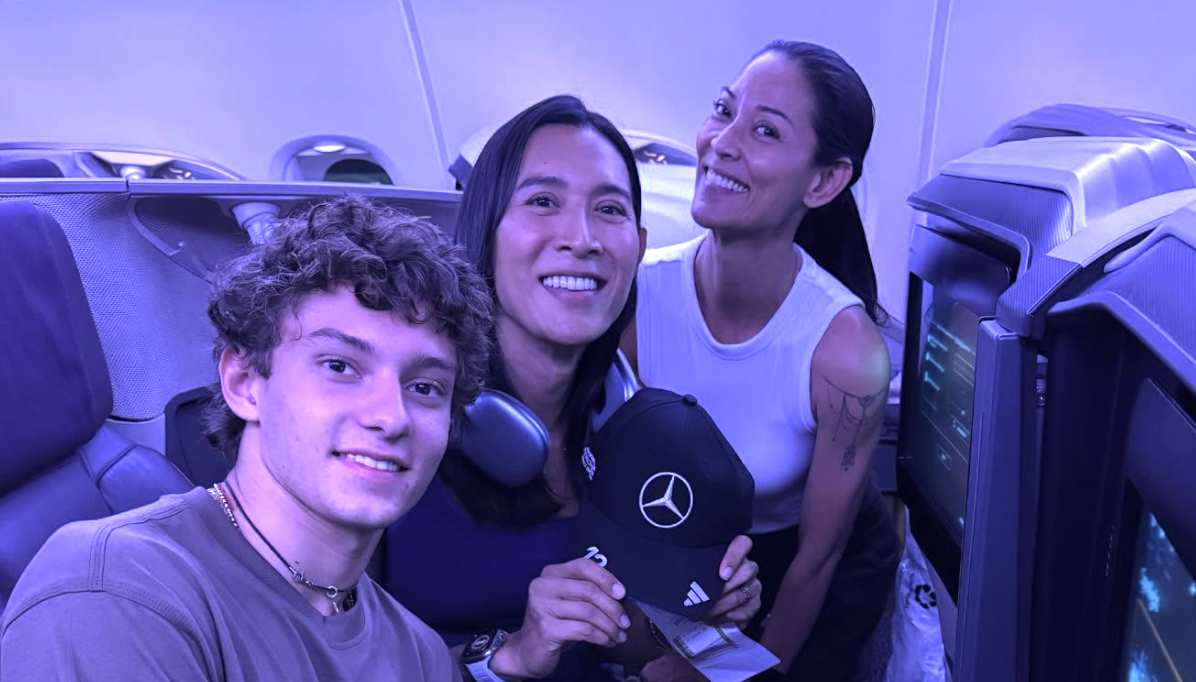 ?Angie Mead King, wife Joey meet Formula 1’s Kimi Antonelli on a flight