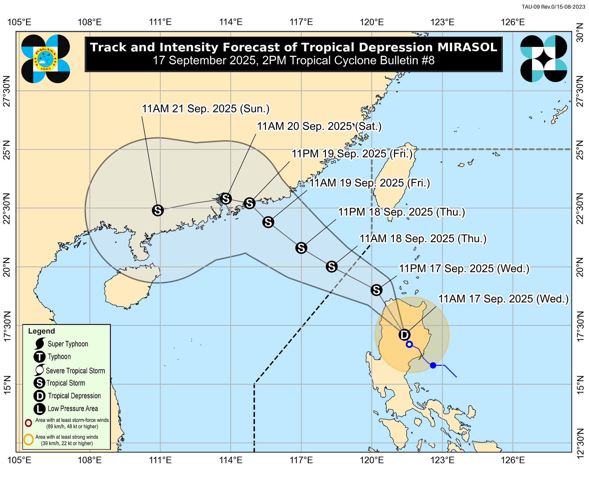 Mirasol now over Kalinga, 17 areas under Signal No. 1