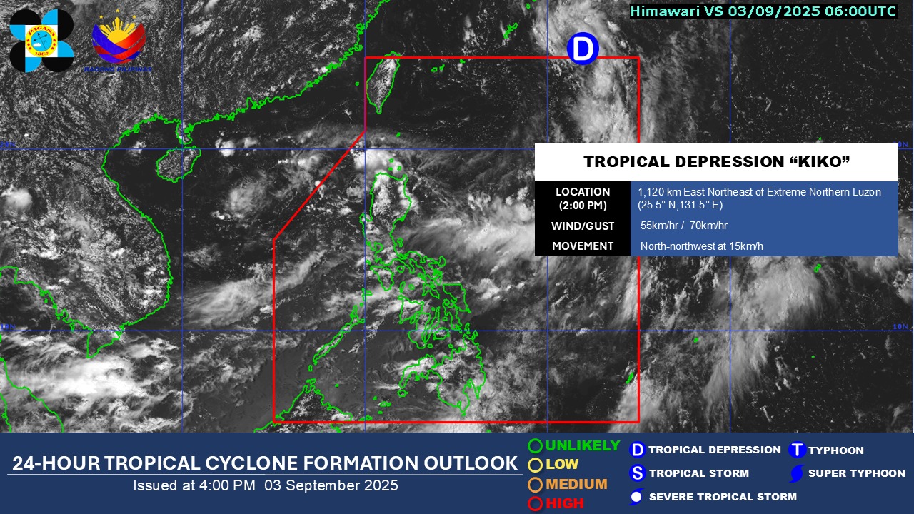 Tropical Depression Kiko leaves PAR