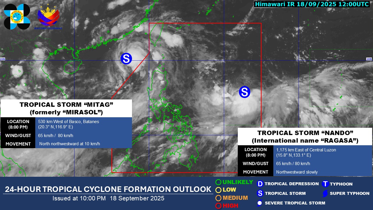 Nando intensifies into tropical storm 