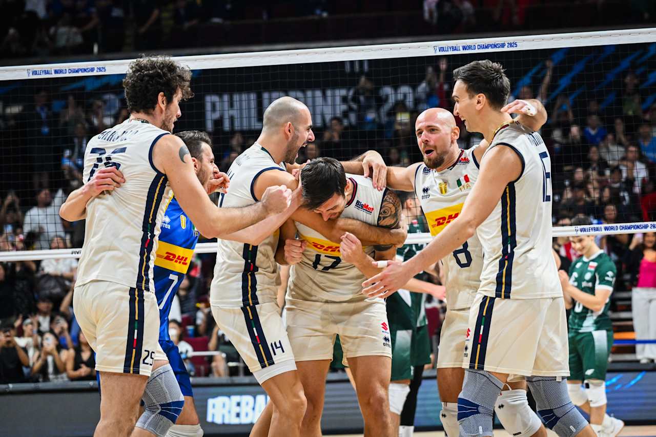 Italy shuts out world no. 1 Poland, sets up FIVB Worlds finals vs. Bulgaria