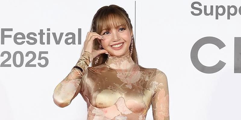 Lisa of Blackpink stuns in floral gown at BIFF 2025 red carpet