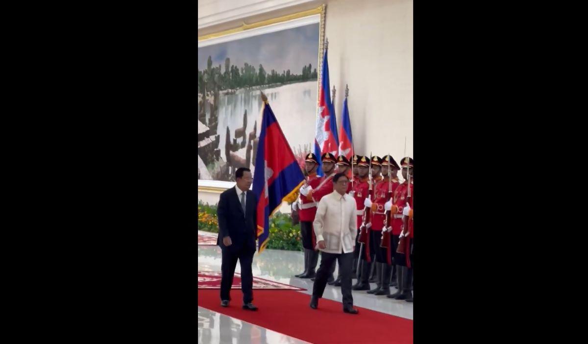 Marcos arrives at Cambodia's Peace Palace to meet with PM Hun Manet