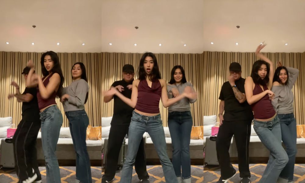 Katseye’s Sophia Laforteza dances to ‘Milkshake’ with parents Carla, Godfrey