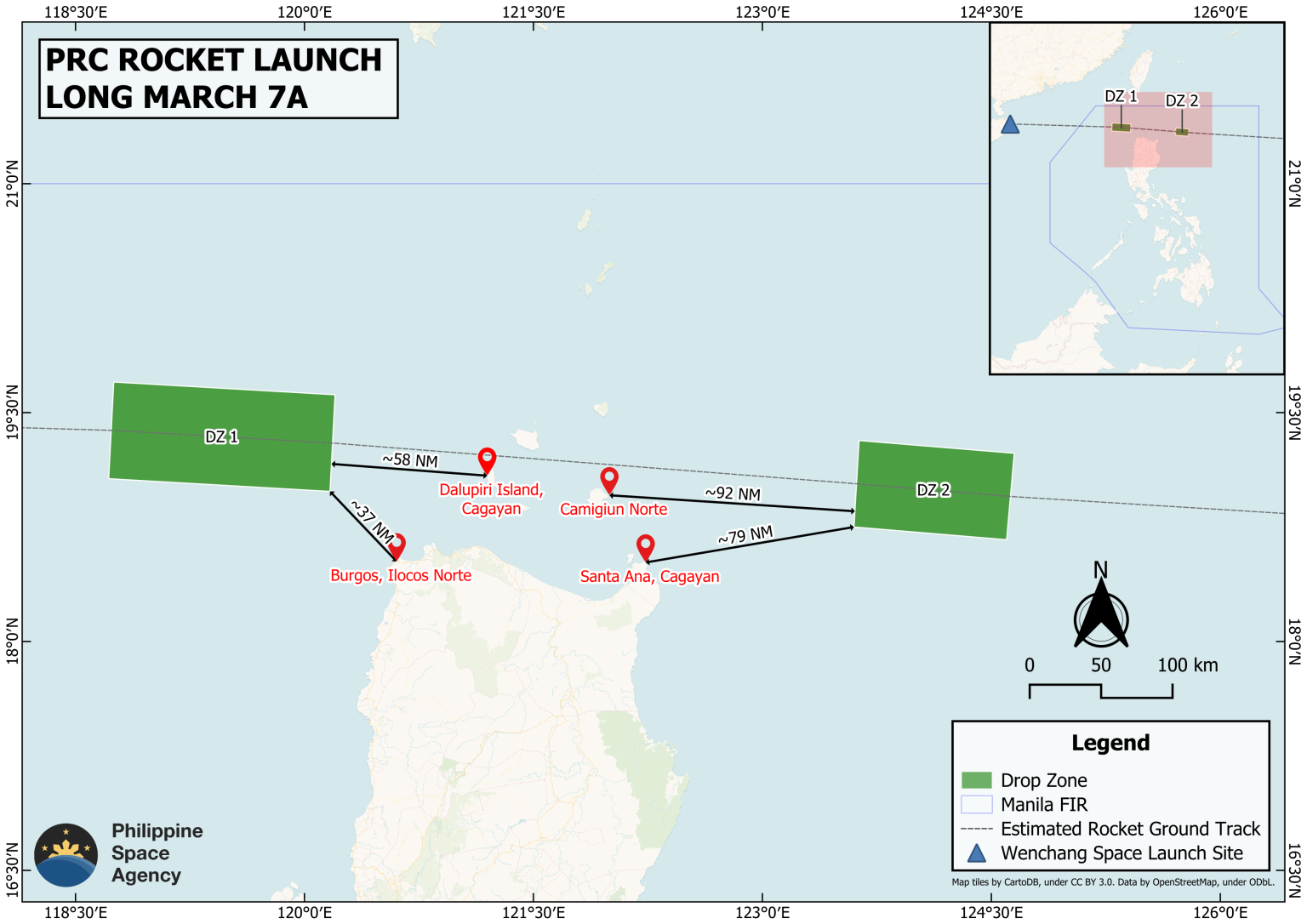 PhilSA: Chinese rocket debris may have fallen near Cagayan, Ilocos Norte