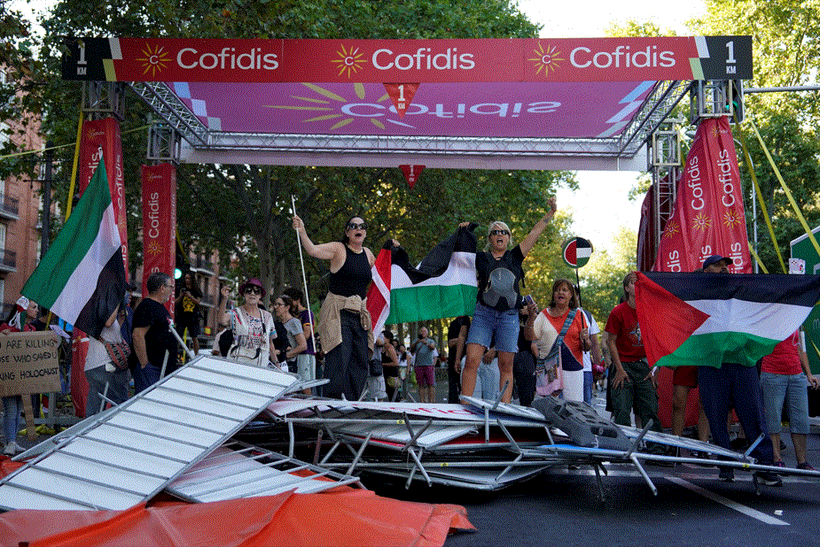 Anti-Israel protests force early end to Vuelta a Espana cycle race