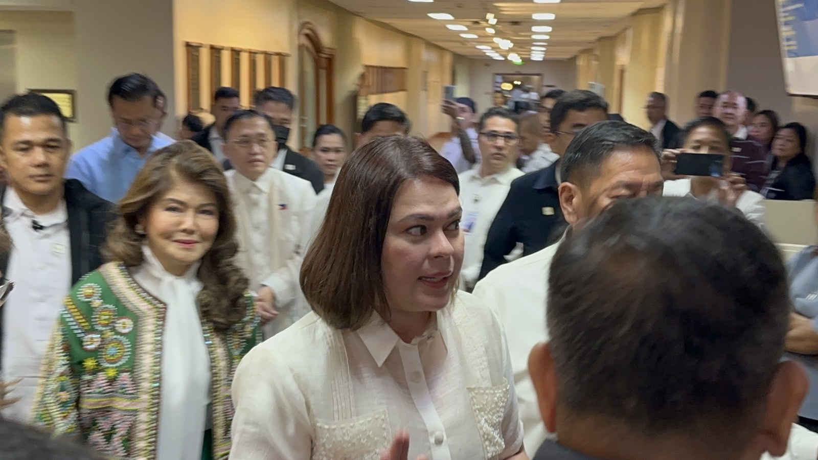 Sara Duterte arrives at Senate for OVP budget hearing
