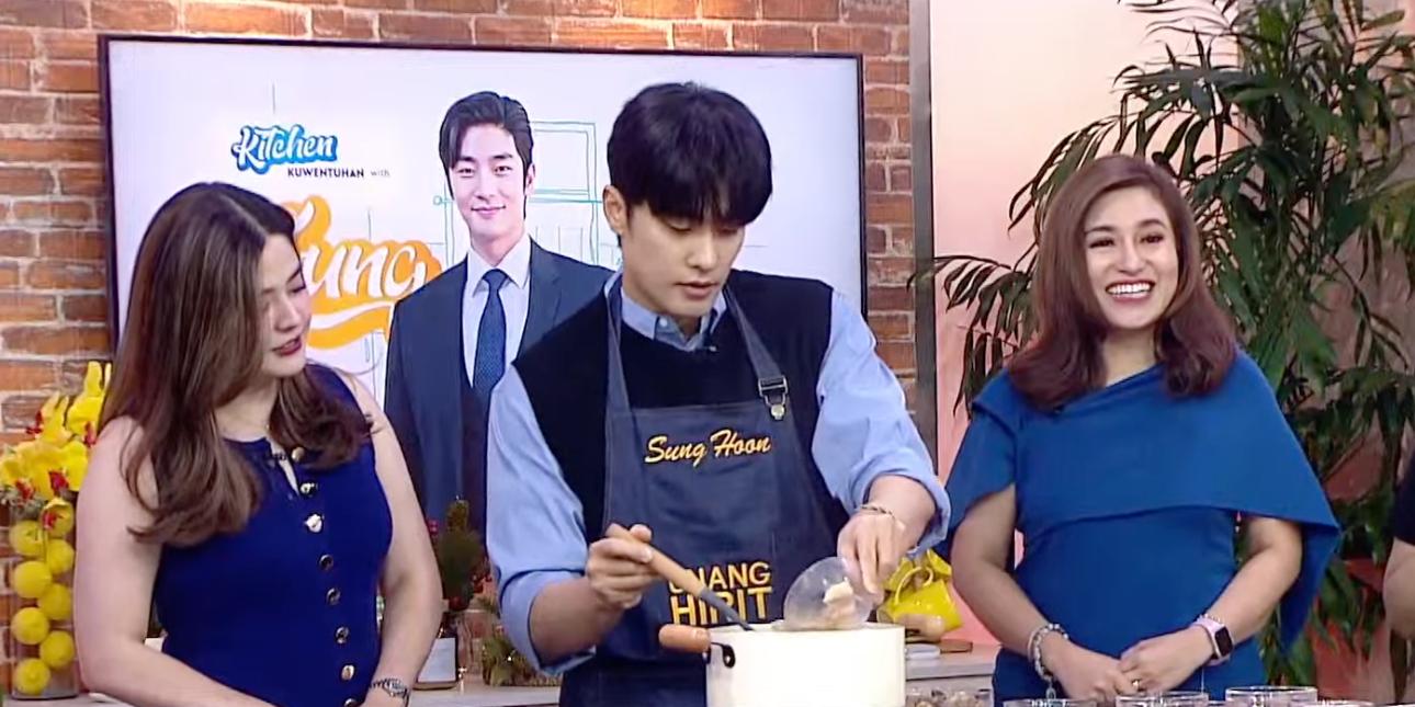 Sung Hoon cooks Korean beef stew for 'Unang Hirit' hosts