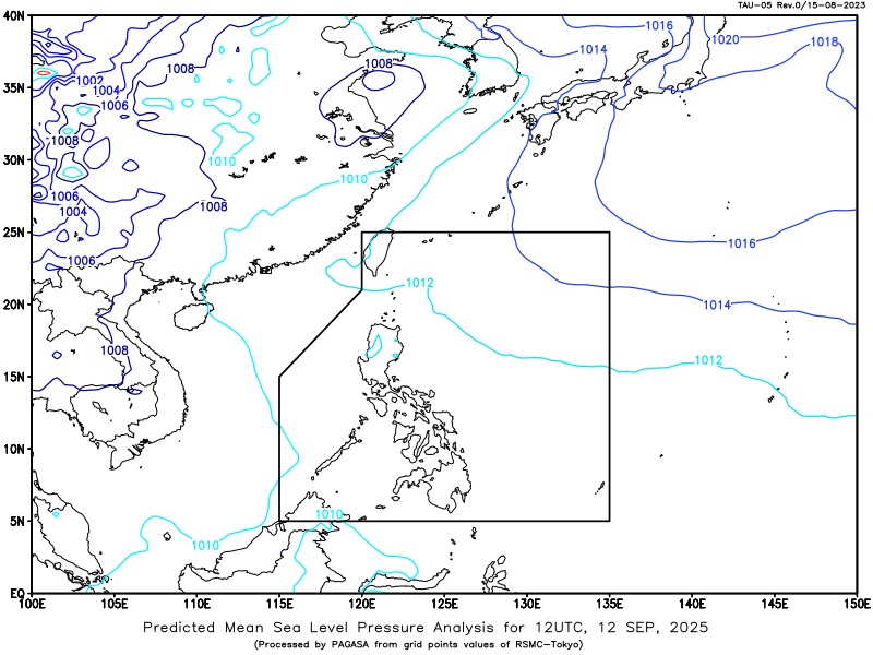 PAGASA LPA weather forecast sept 12 to 13 2025