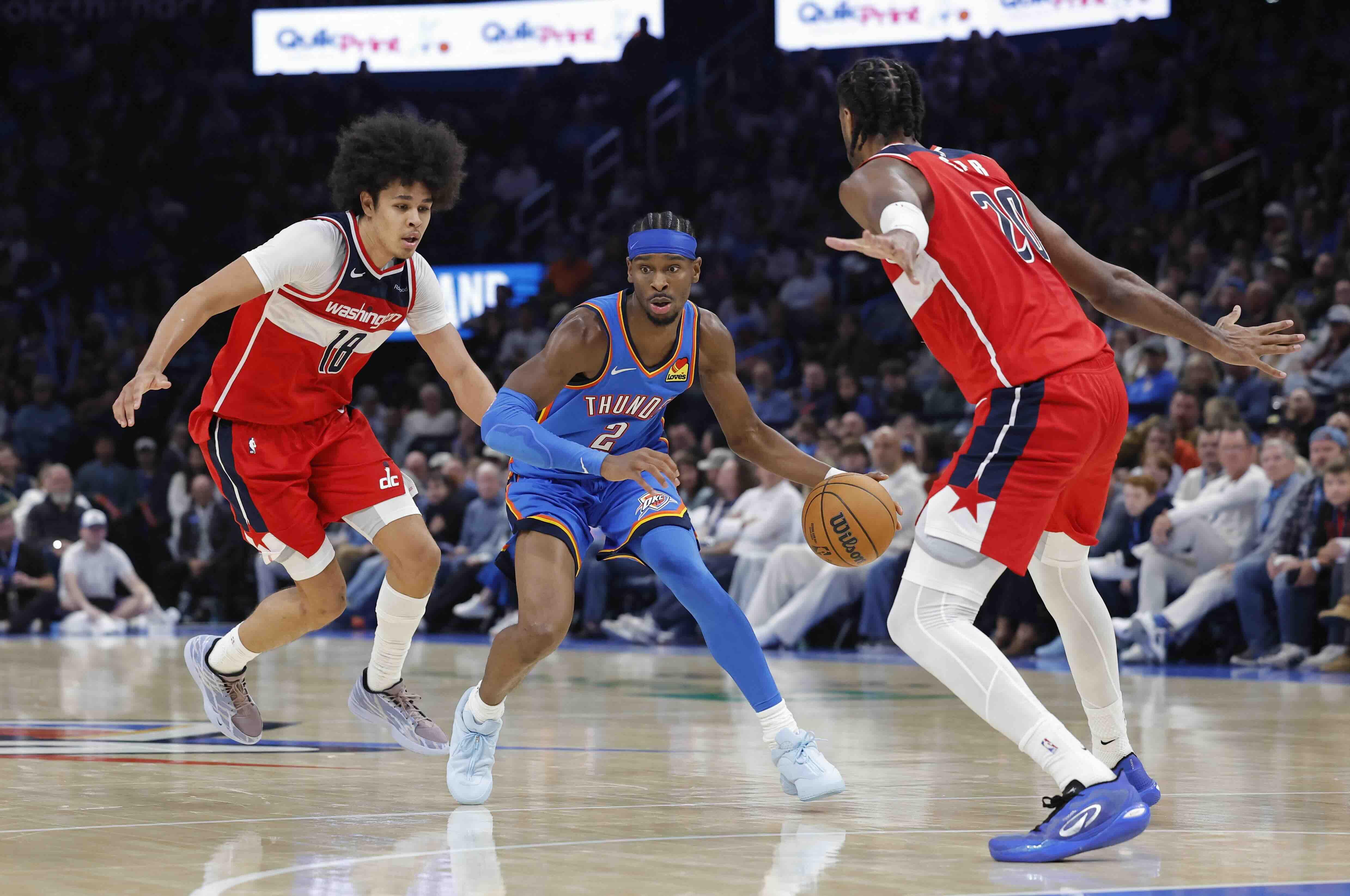 NBA: Thunder stay perfect by pulling away from Wizards late