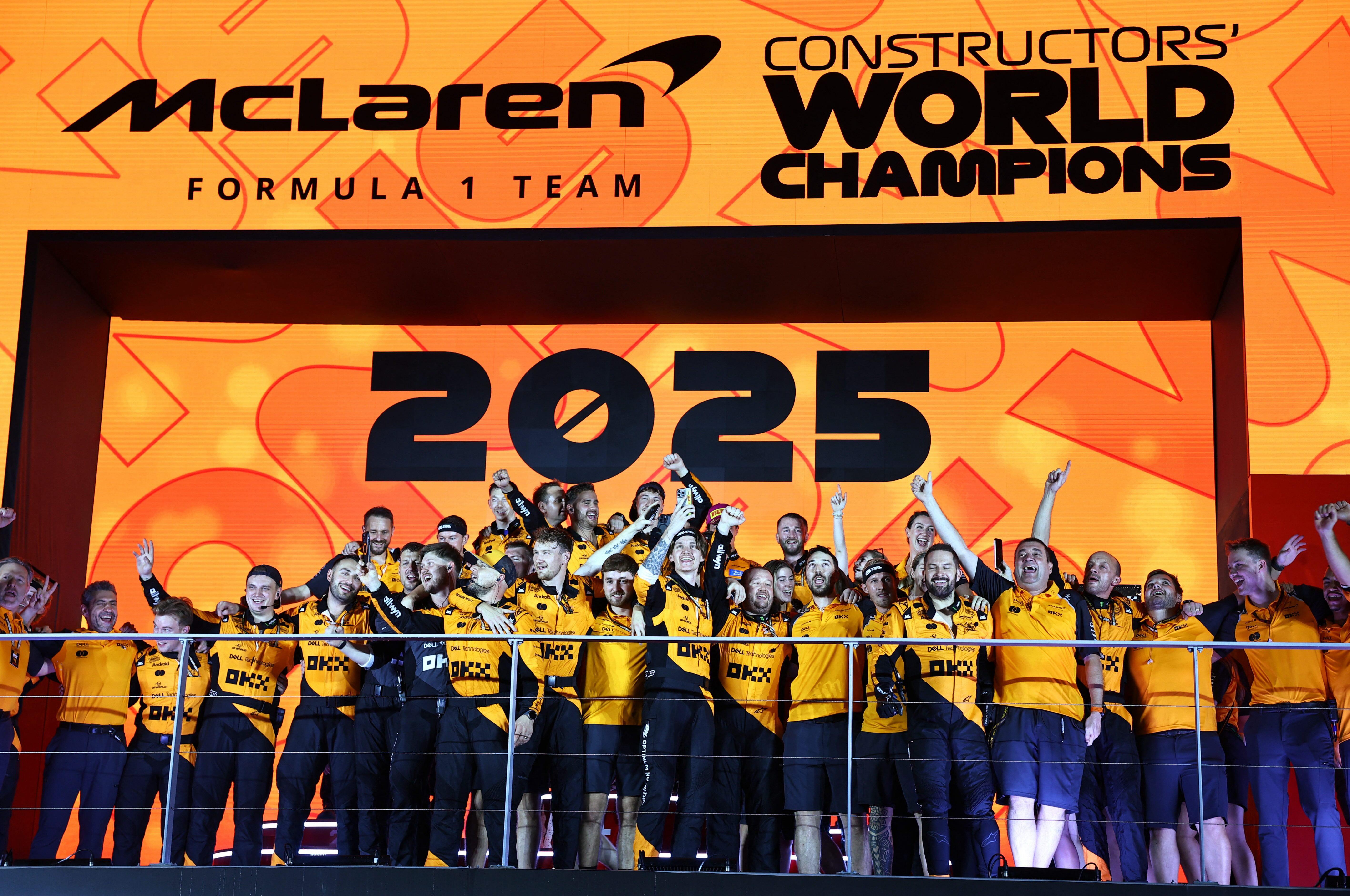 Russell wins Singapore Grand Prix, McLaren take constructors' title