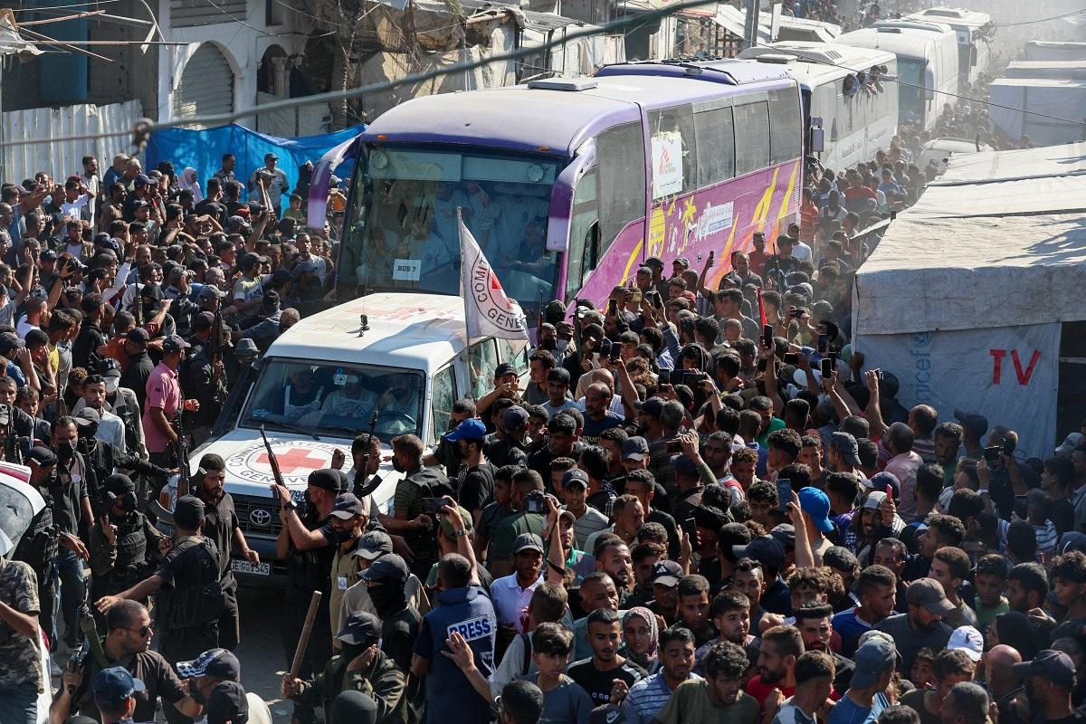 Hamas swaps last Israeli hostages for Palestinian prisoners, Trump says war 'over"