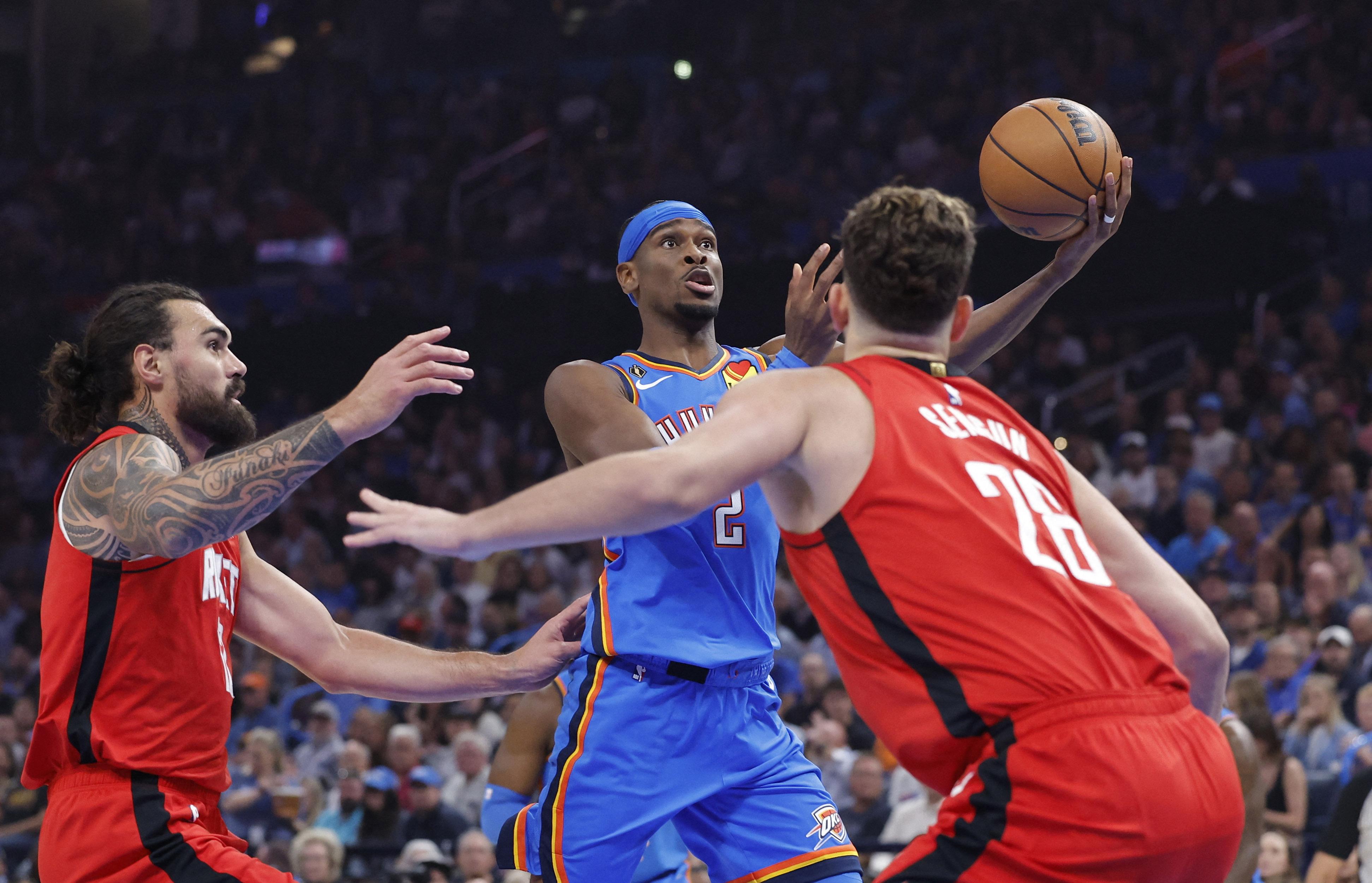 NBA: Thunder open title defense by winning 2OT thriller vs. Rockets