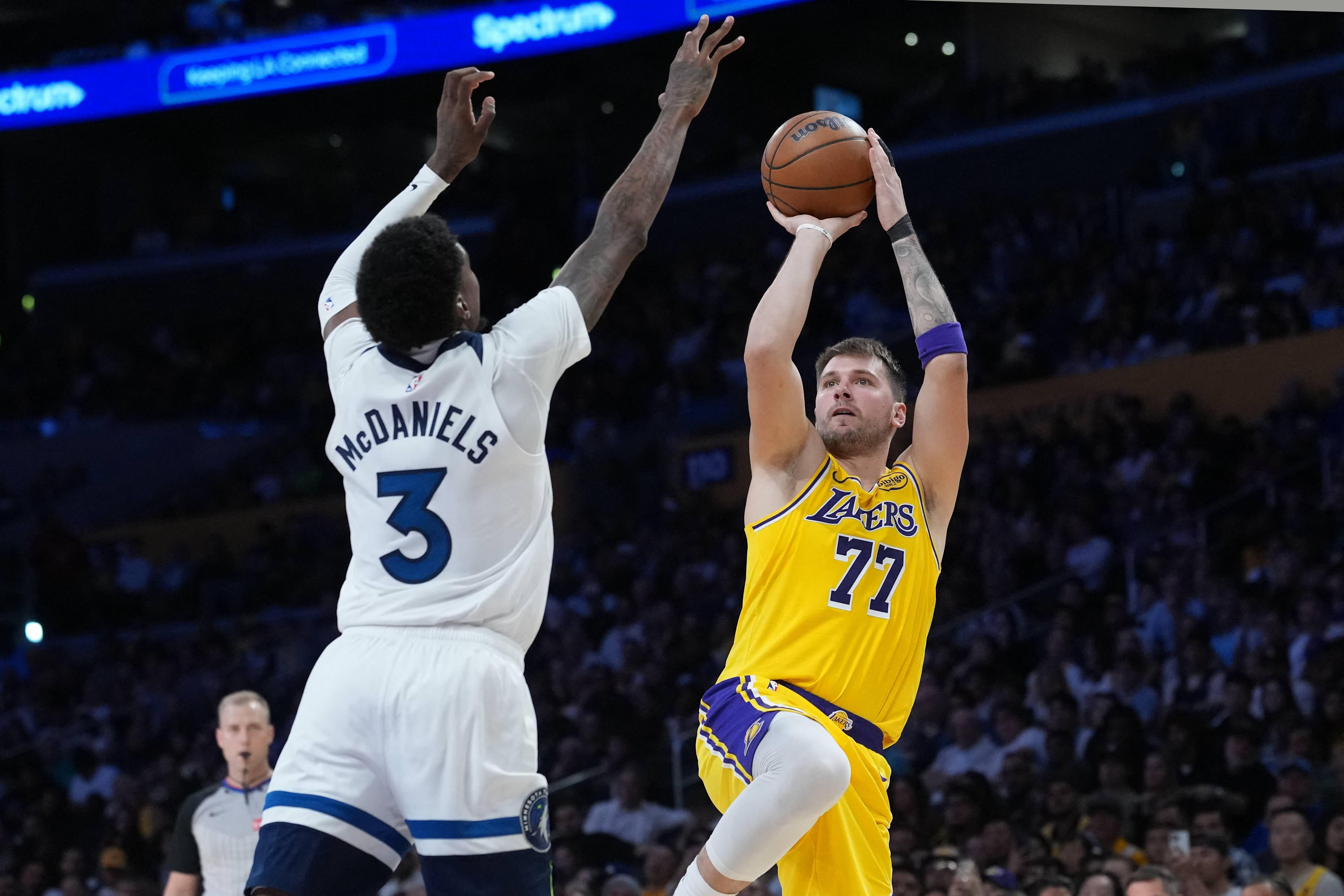 NBA: Luka Doncic pours in 49 to carry Lakers past Timberwolves