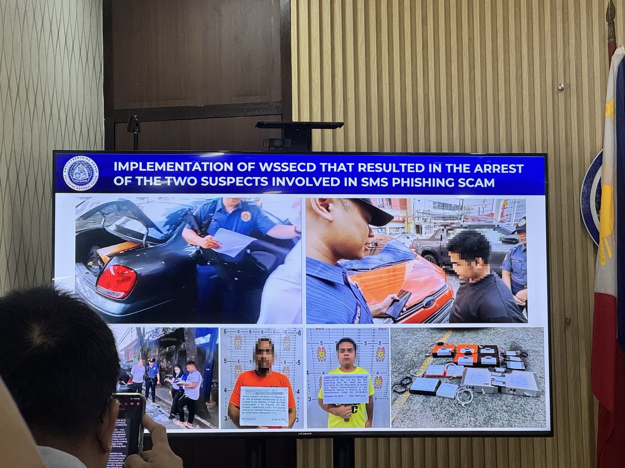 ACG: 2 nabbed for alleged SMS phishing in Mandaluyong, Makati