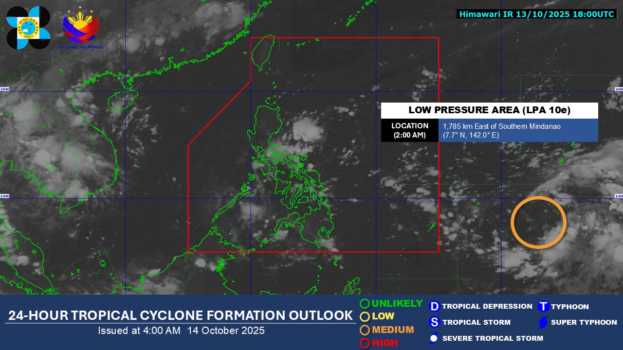 PAGASA: Luzon, Visayas to have cloudy skies, rains due to easterlies