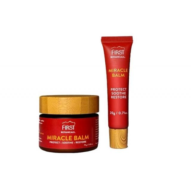 First Botanicalsâ Miracle Balm blends natureâs finest oils and botanical extracts for soothing, everyday care.