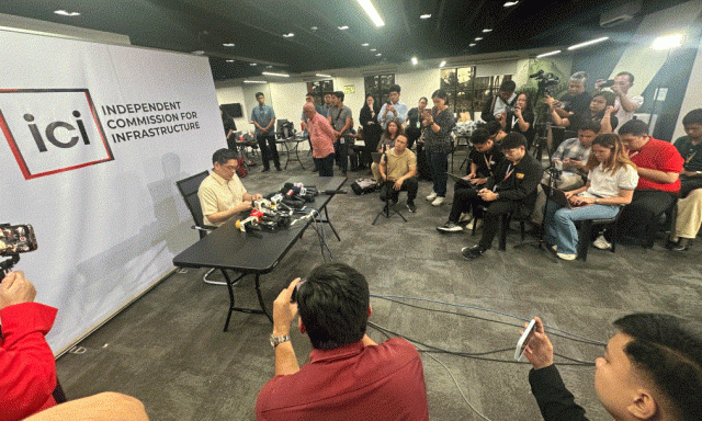ICI Executive Director Atty. Brian Hosaka provides the media regular updates on the body&acirc;s investigation into anomalous flood control projects in lieu of livestreaming the proceedings. (Photo by Joseph Morong/GMA Integrated News)