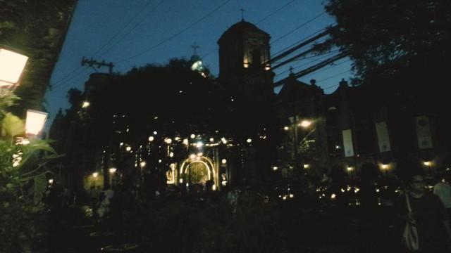 San Agustin at night is a solemn sight. Photo by Carby Basina/GMA Integrated News
