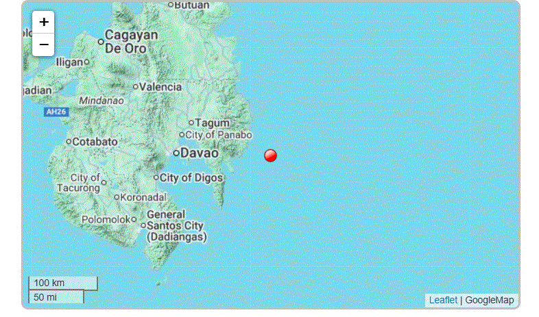 Another earthquake–Magnitude 6.9–hits offshore Manay, Davao Oriental