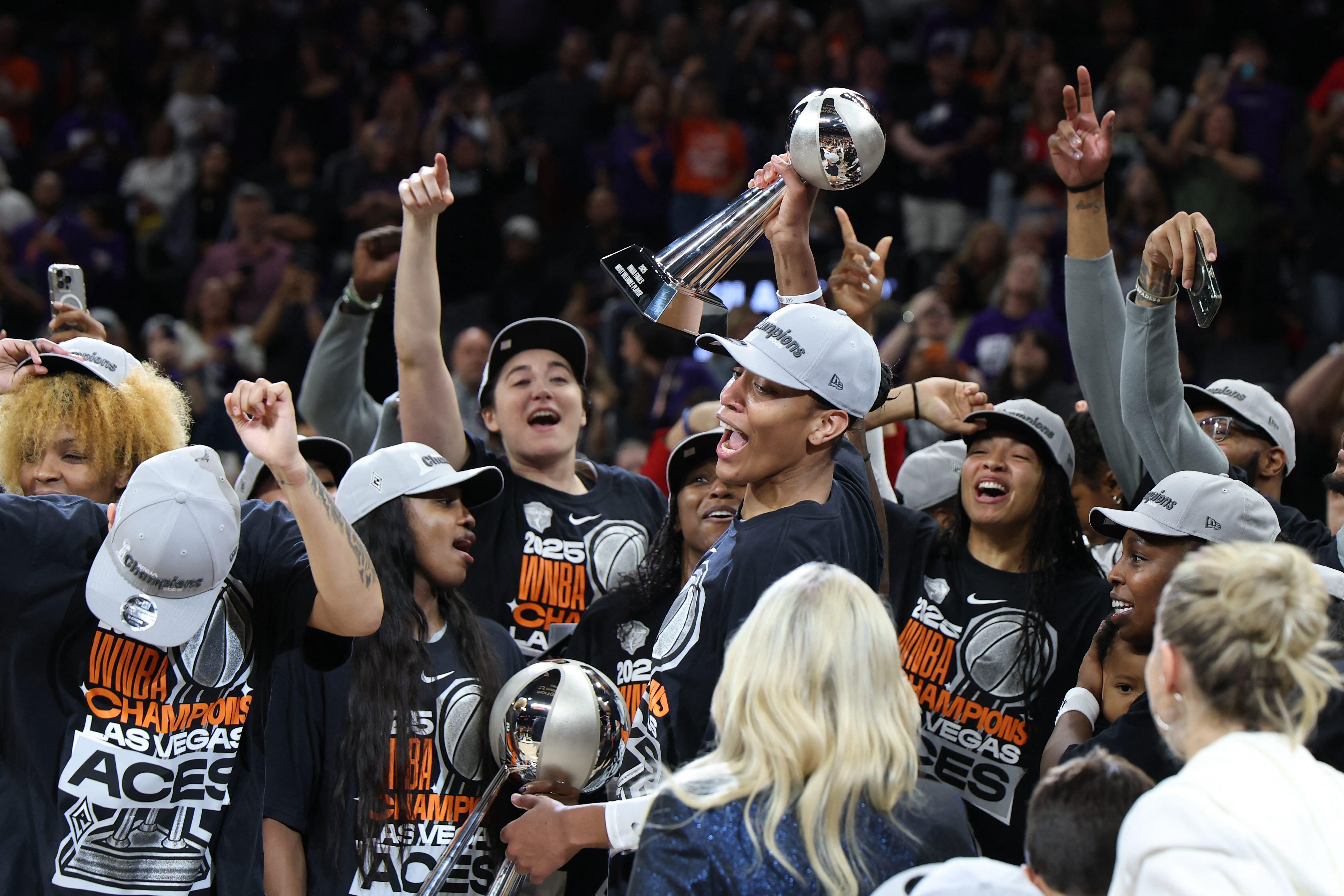 A'ja Wilson pours in 31 as Aces complete Finals sweep of Mercury