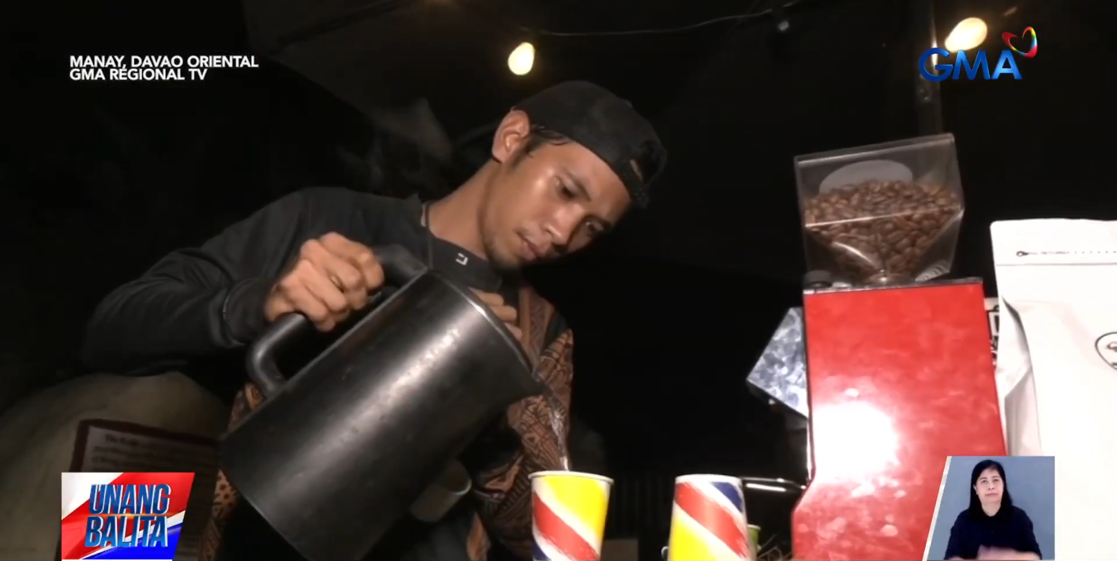 Barista gives out free coffee to frontliners in Manay following Davao Oriental earthquakes