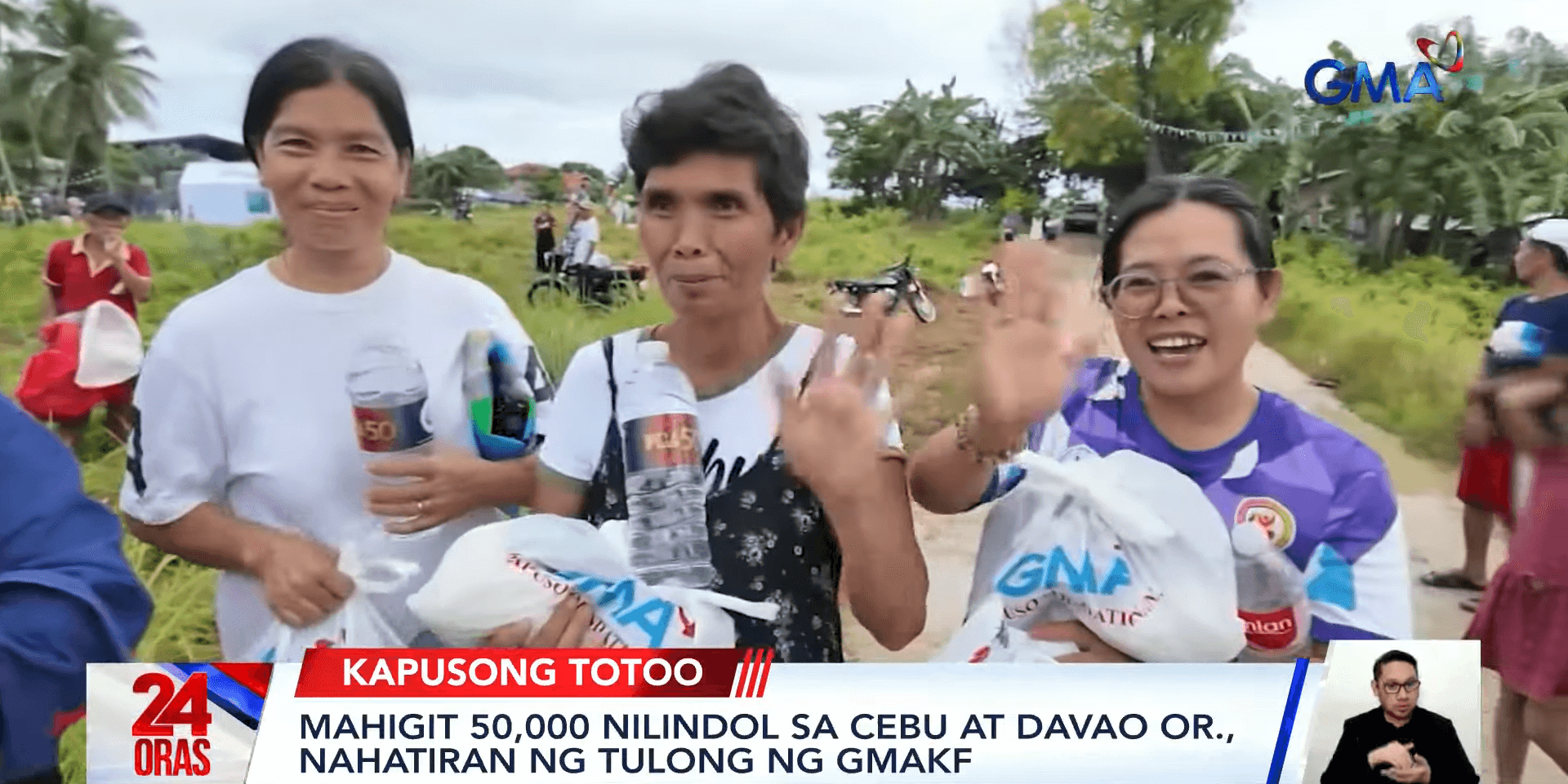 Over 50K individuals affected by Cebu, Davao Oriental earthquakes receive aid from GMA Kapuso Foundation