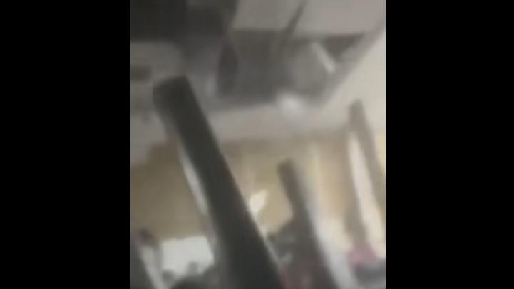 Ceiling falls as Davao City students shield selves with chairs