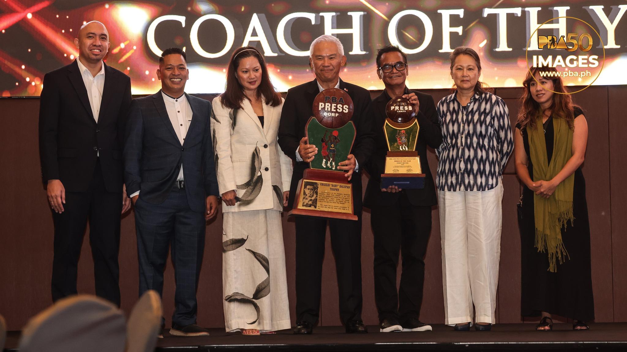 Chot Reyes recalls FIBA World Cup boos as he receives 7th PBA Coach of the Year Award