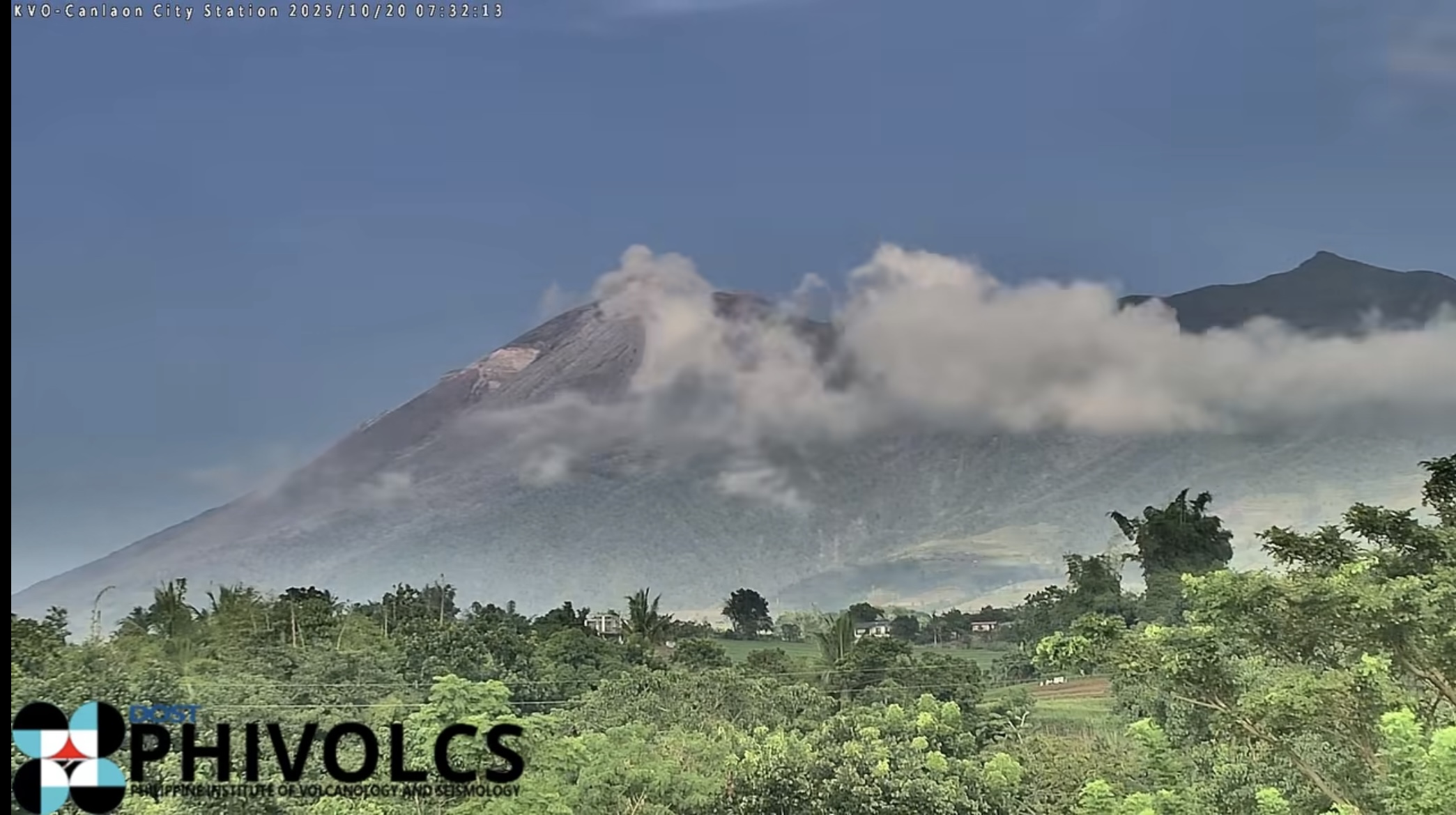 Kanlaon Volcano emits ash —PHIVOLCS