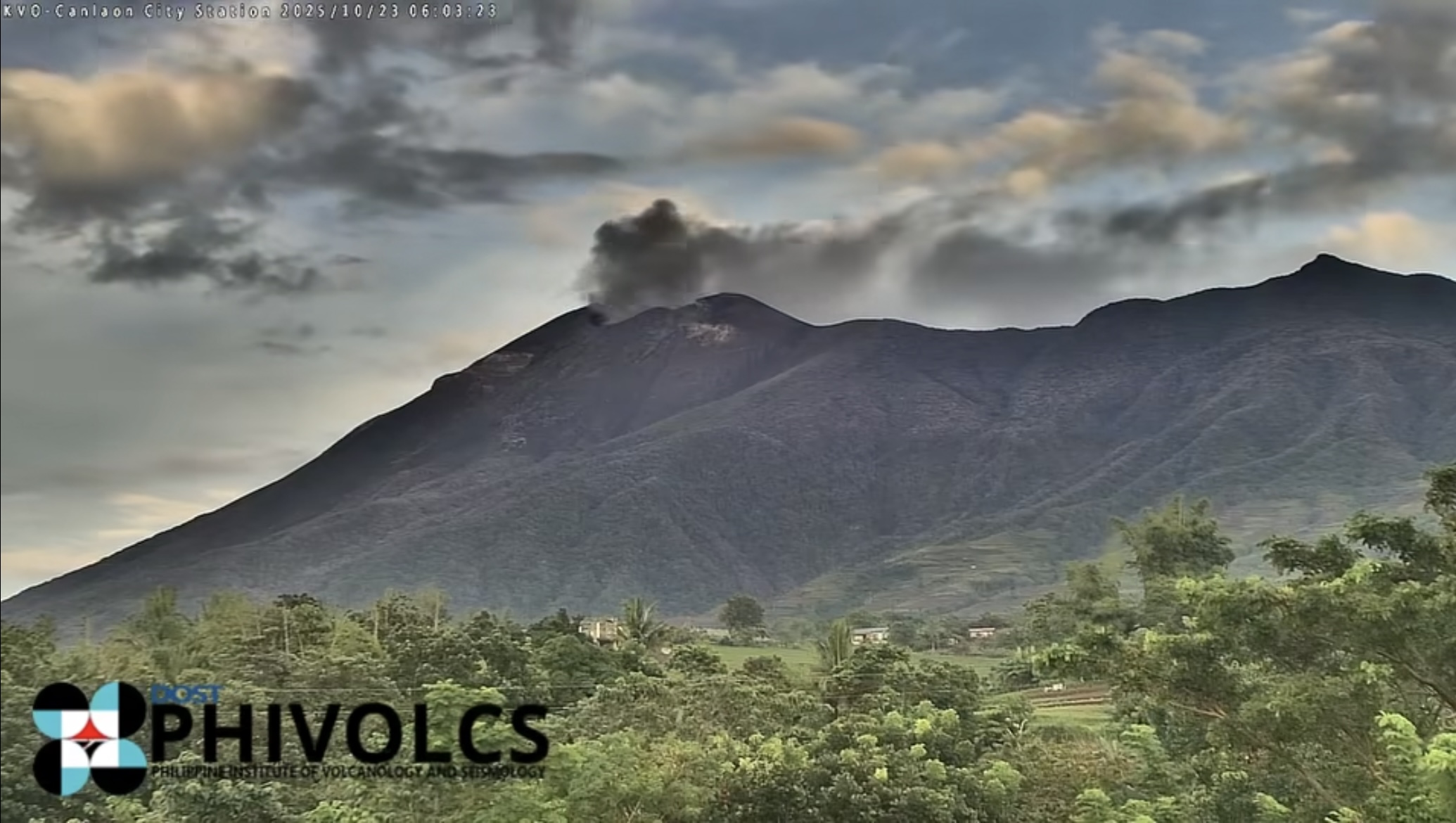 Kanlaon Volcano had 2 ash emissions —PHIVOLCS
