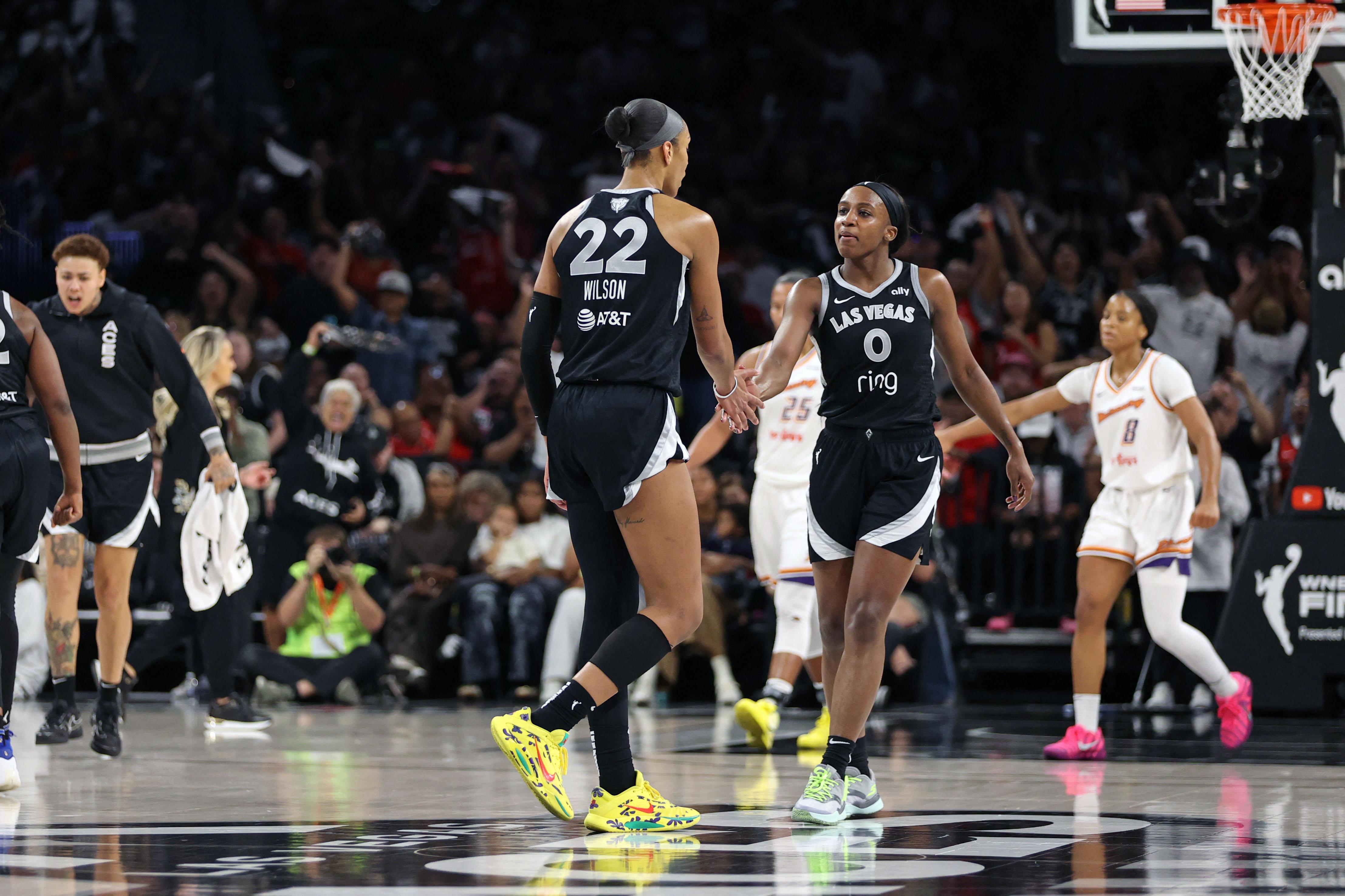 Jackie Young, A'ja Wilson go off as Aces take 2-0 Finals lead over Mercury