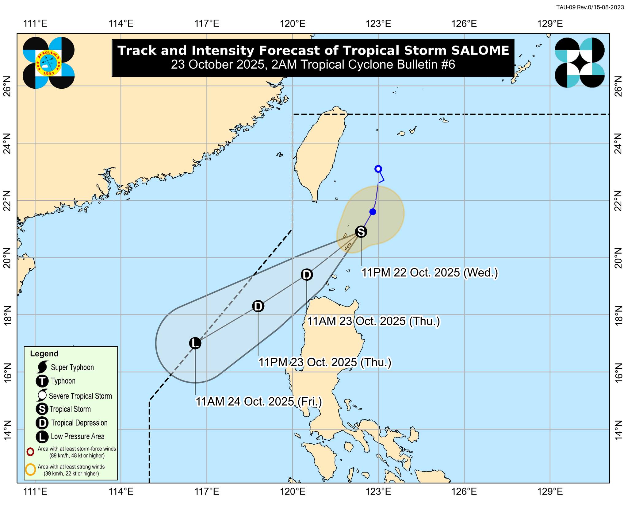Salome turns into tropical storm; Batanes under Signal No. 2