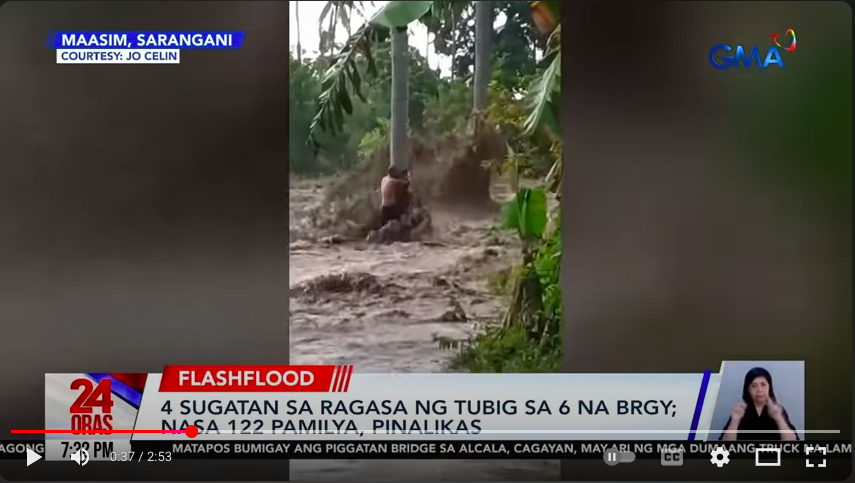 Four hurt, 122 families evacuated after flashflood hits Maasim, Sarangani