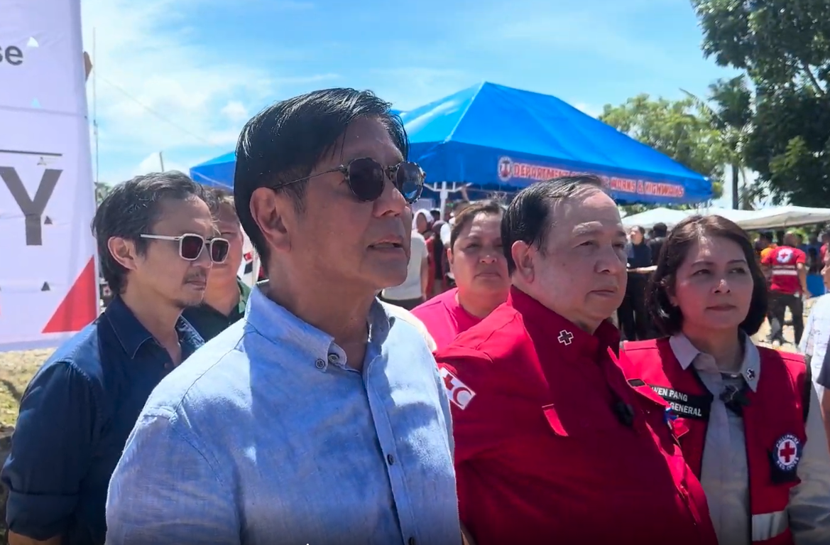 Marcos sees progress in situation of Cebu earthquake victims