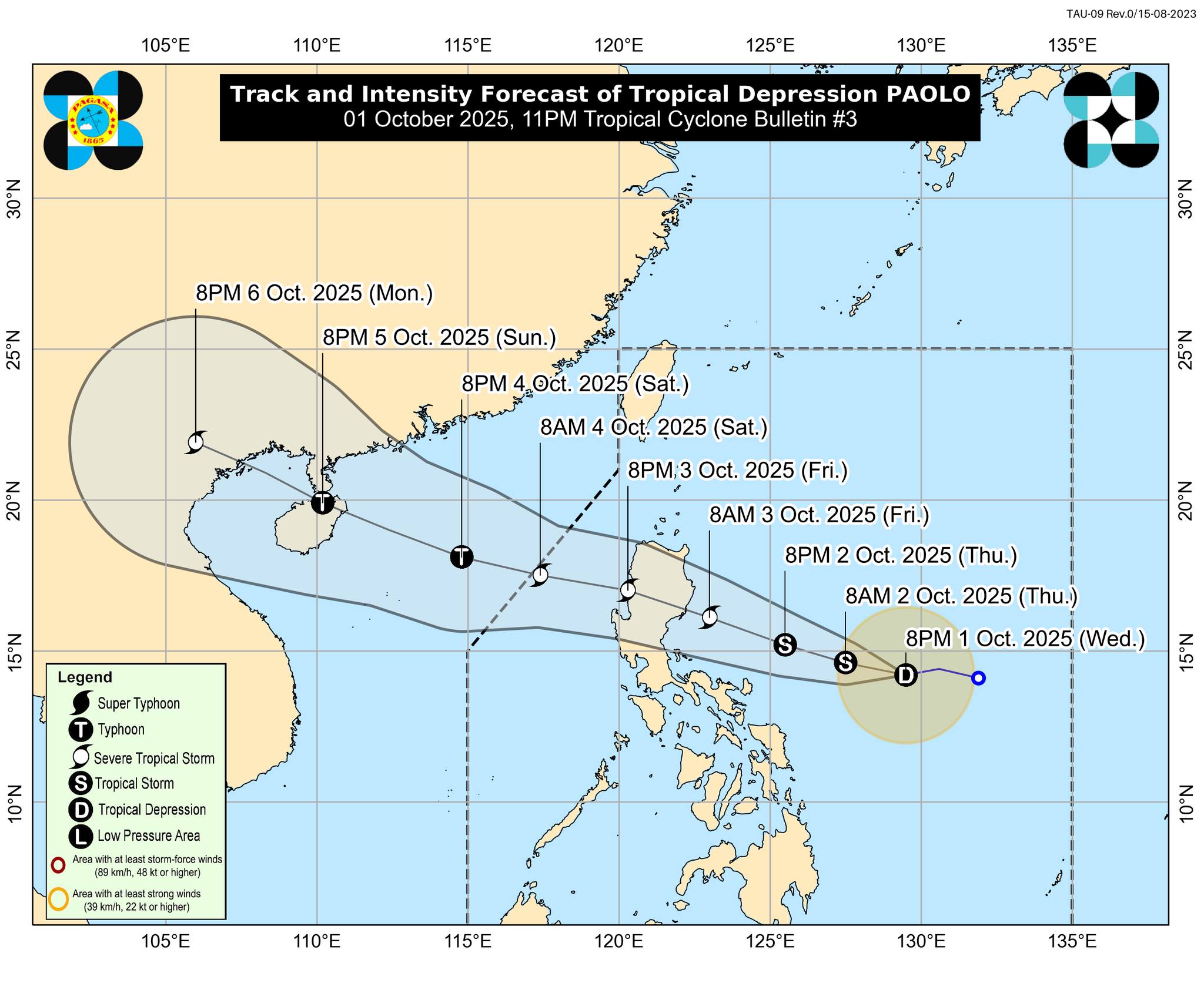More areas under Signal No. 1 as Paolo slows down