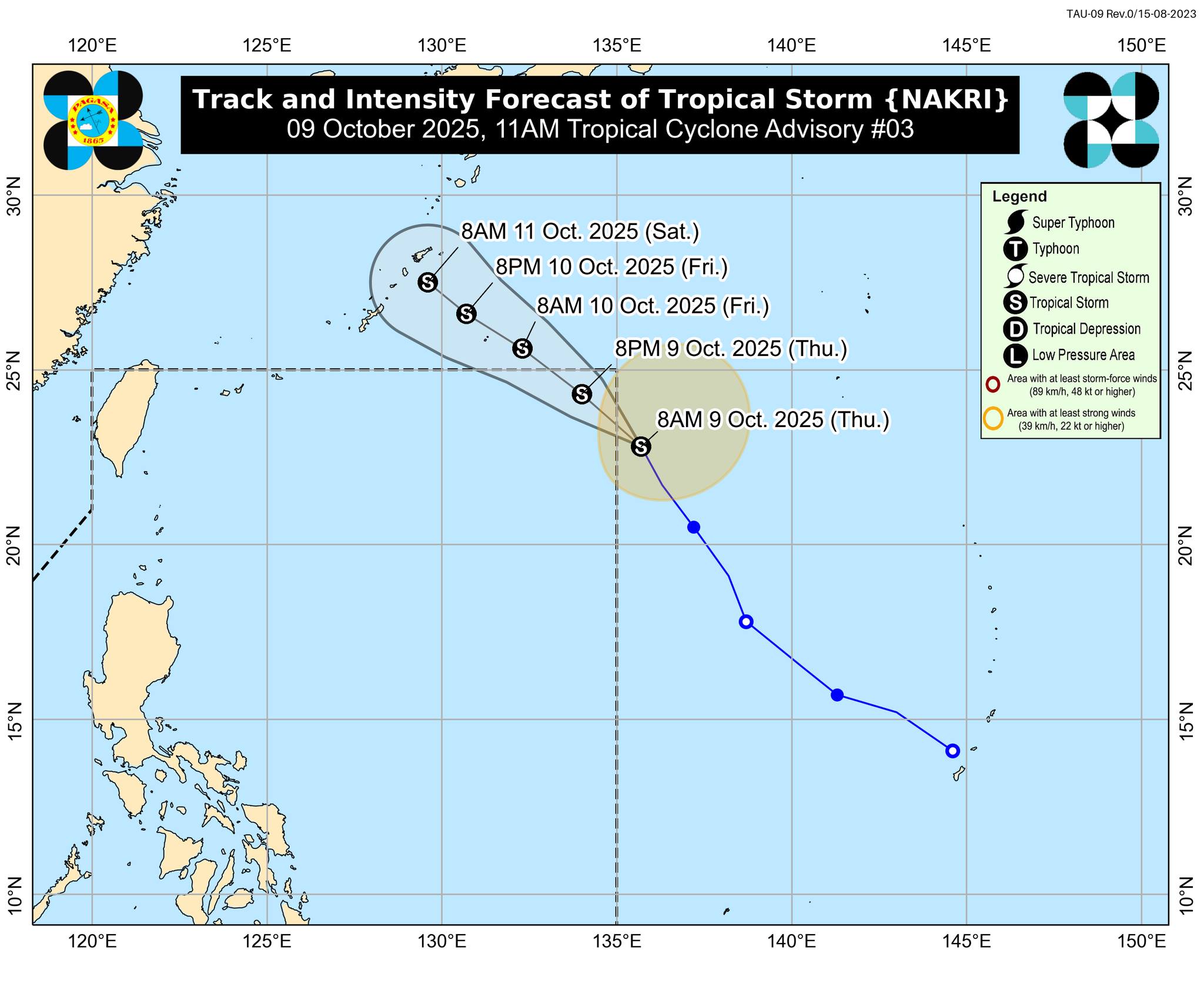 Tropical Storm Nakri slightly intensifies, nears PAR 