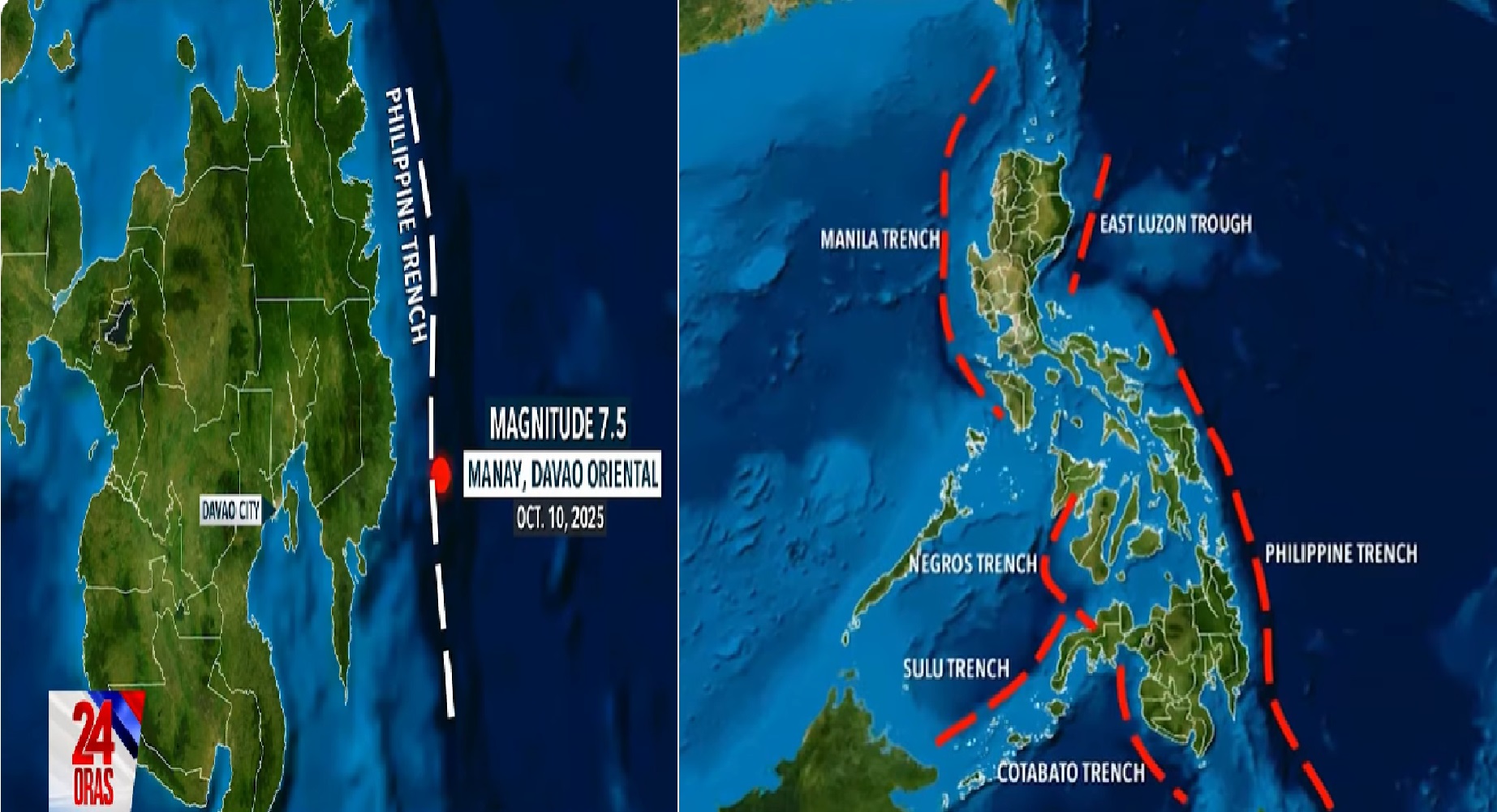 PHIVOLCS: Lindol sa Davao Oriental, likha ng paggalaw ng Philippine Trench