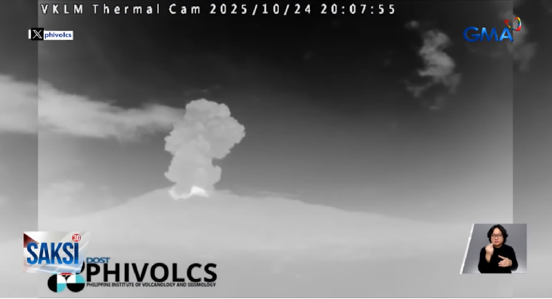 Kanlaon Volcano eruption, Oct. 24, 2025