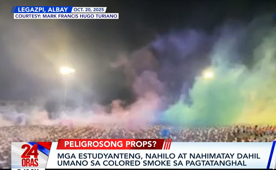 Smoke bombs down several students in Legazpi, Albay