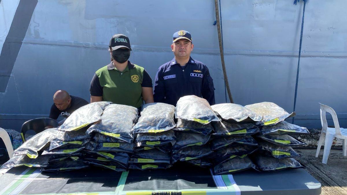 Floating bag with illegal drugs recovered from West Philippine Sea